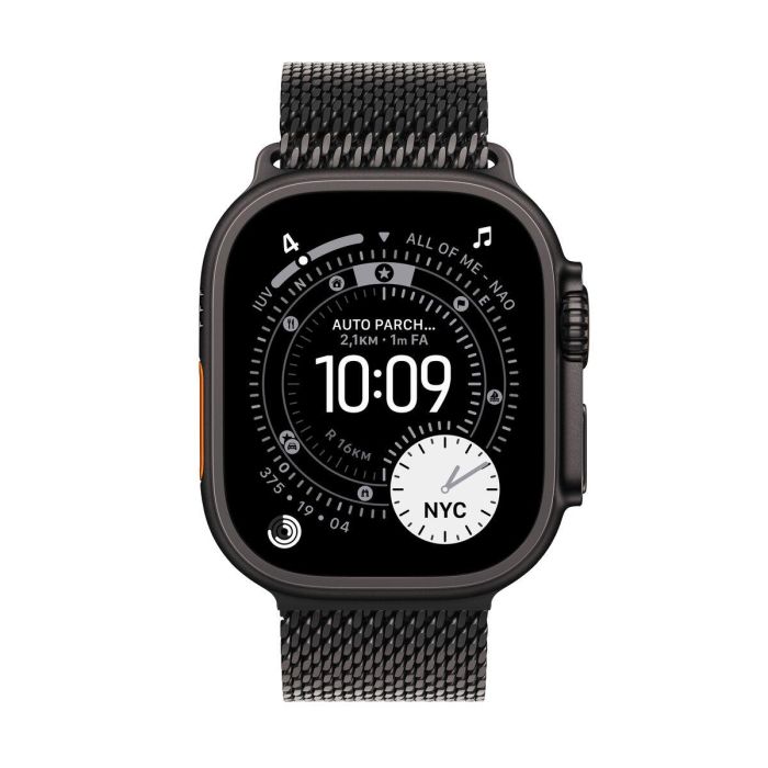 Apple Watch Ultra 3 Cellular Titanium 49mm Schwarz con Correa Milanaise 12
