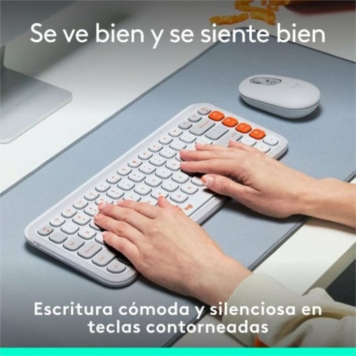 Teclado Logitech Pop Icon Blanco Qwerty Español QWERTY 7