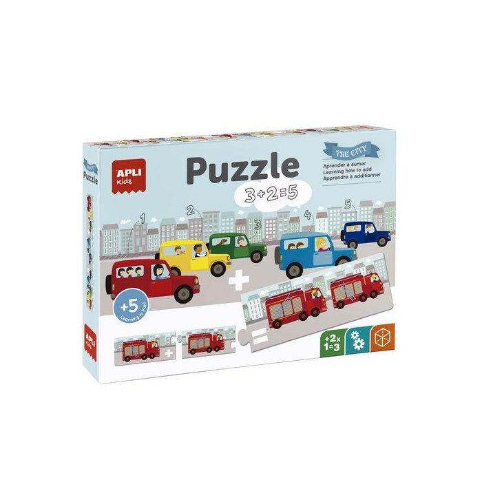 Puzle Educativo Apli Kids Sumas Transportes 30 Piezas