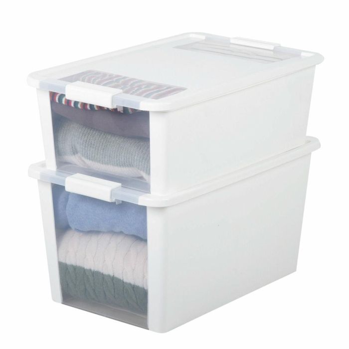 Caja de Almacenaje con Tapa Curver Blanco Plástico 26 L 55 x 19 x 35 cm (7 Unidades) 1 Caja de Almacenaje con Tapa Curver Blanco Plástico 26 L 55 x 19 x 35 cm (7 Unidades) 1