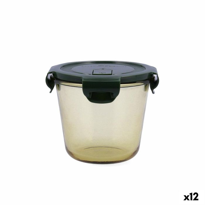 Fiambrera Hermética Bidasoa Infinity Redonda 700 ml Amarillo Vidrio (12 Unidades) 0 Fiambrera Hermética Bidasoa Infinity Redonda 700 ml Amarillo Vidrio (12 Unidades) 0