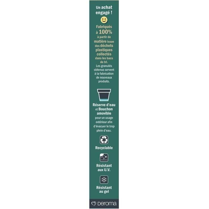Maceta - DEROMA - Quadro Save R - 31L - 35cm - Blanco 3 Maceta - DEROMA - Quadro Save R - 31L - 35cm - Blanco 3