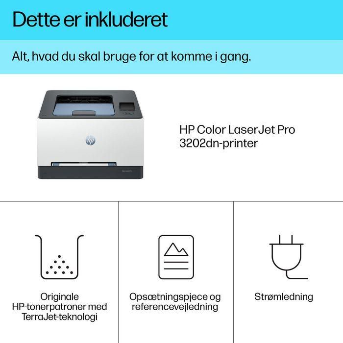 HP Color LaserJet Pro 3202dn Impresora Láser Color Dúplex de Alta Calidad para Negocios con HP TerraJet 14