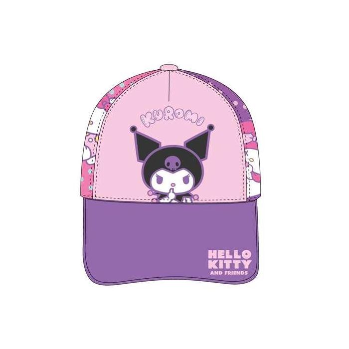 Hello Kitty Kuromi Gorra Visera Curva Infantil Púrpura Talla 53 cm