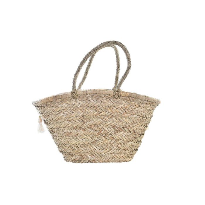 Bolso Mediterraneo DKD Home Decor Natural Blanco 16 x 30 x 59 cm 1