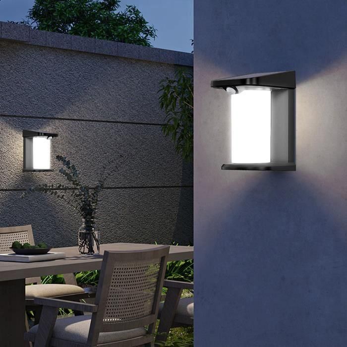 Juego de 2 focos solares - LUMISKY - LUSTY - H18 cm - Aplique con detector de movimiento - LED blanco 5 Juego de 2 focos solares - LUMISKY - LUSTY - H18 cm - Aplique con detector de movimiento - LED blanco 5