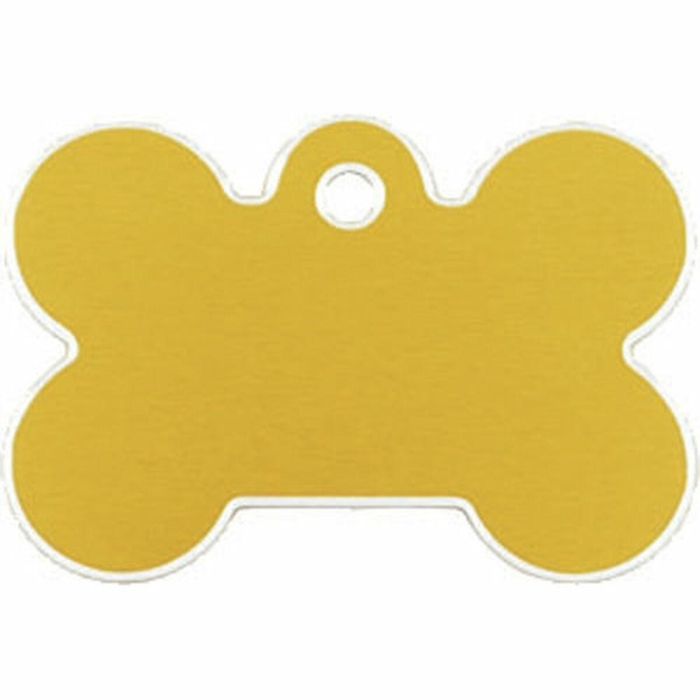Placa identificativa para collar Imarc Bone Amarillo Dorado 1 Placa identificativa para collar Imarc Bone Amarillo Dorado 1