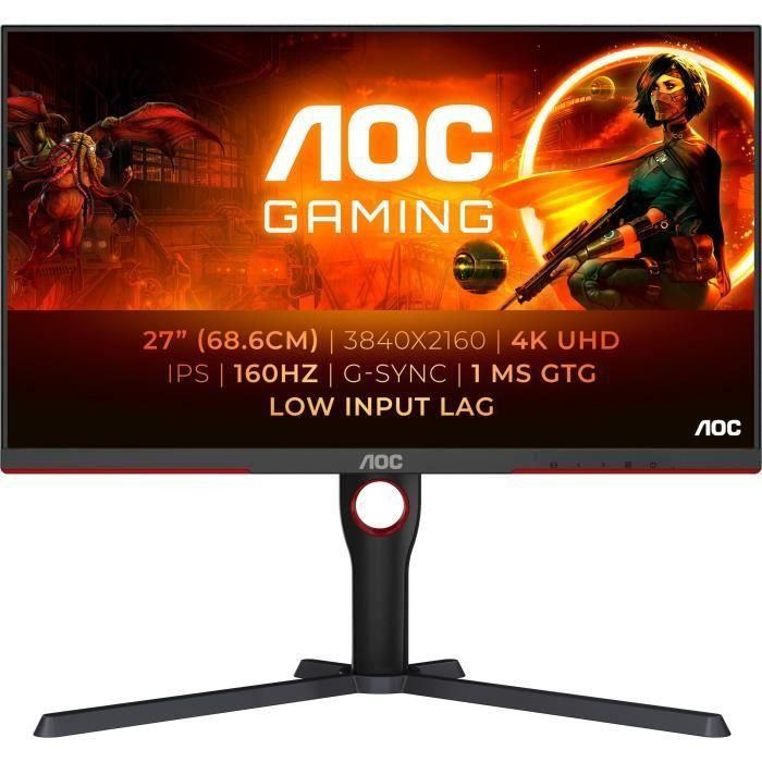 Monitor Gaming AOC U27G3X/BK 27" 4K Ultra HD 160 Hz/s