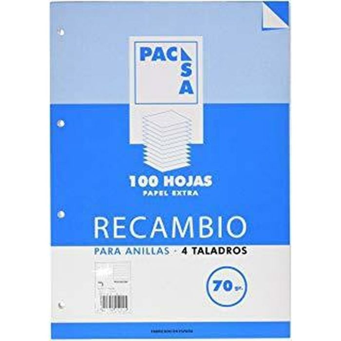 Papel Pacsa A5 100 Hojas Recambio (50 Unidades) 1 Papel Pacsa A5 100 Hojas Recambio (50 Unidades) 1