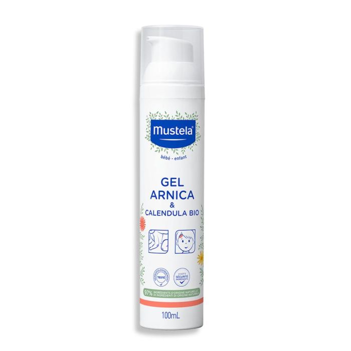 Mustela Gel Árnica & Caléndula Bio 100 ml para Bebé y Niño – Calmante, Hidratante y Refrescante con 97% Ingredientes Naturales, Sin Alcohol