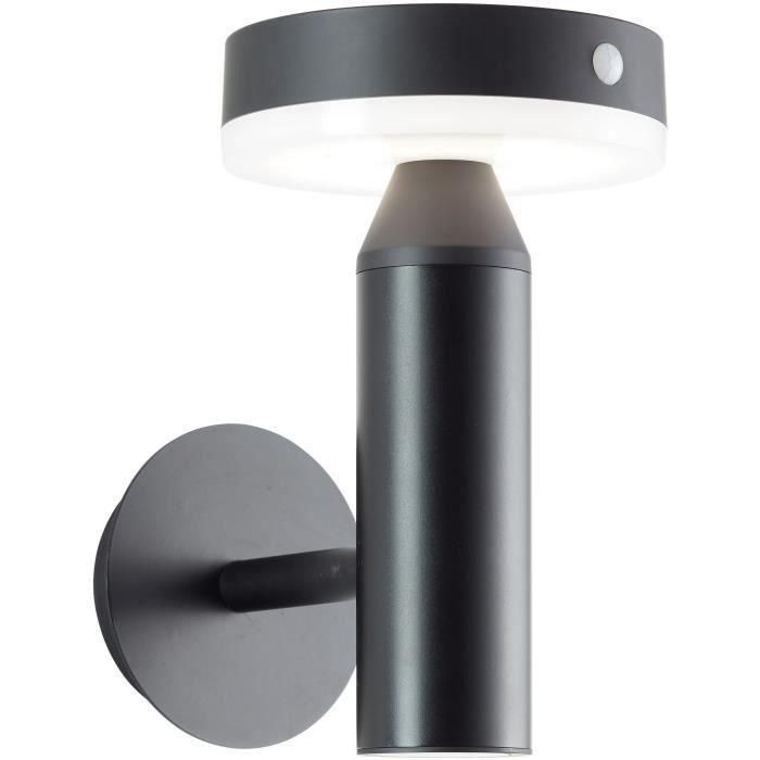 Brilliant BRI4004353437878 Aplique de exterior Magua LED Solar 3,7W Metal y Plástico Negro Brilliant BRI4004353437878 Aplique de exterior Magua LED Solar 3,7W Metal y Plástico Negro