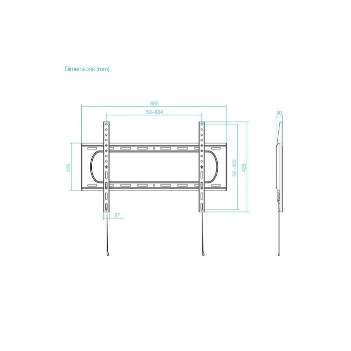 Soporte de Pared TooQ LP1084F-B para TV de 37-80"/ hasta 80kg 3