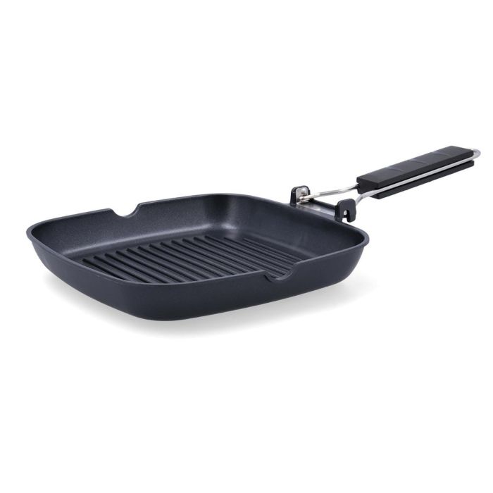 Asador Cuadrado Aluminio Fundido Ebano Quid 28 cm (6 Unidades) 1