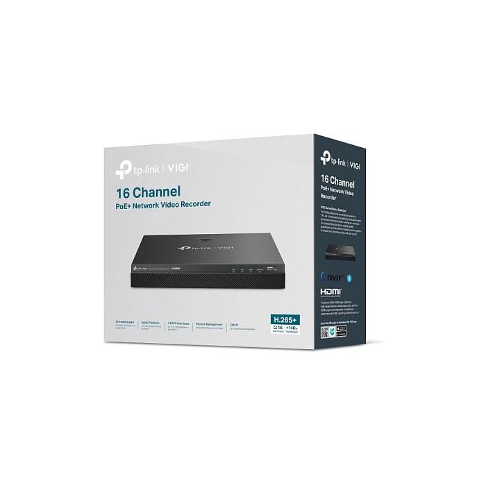TP-LINK VIGI NVR2016H-16MP Grabador de Video en Red PoE+ de 16 Canales, 4K HDMI, Decodificación 16MP, H.265+, Negro 3