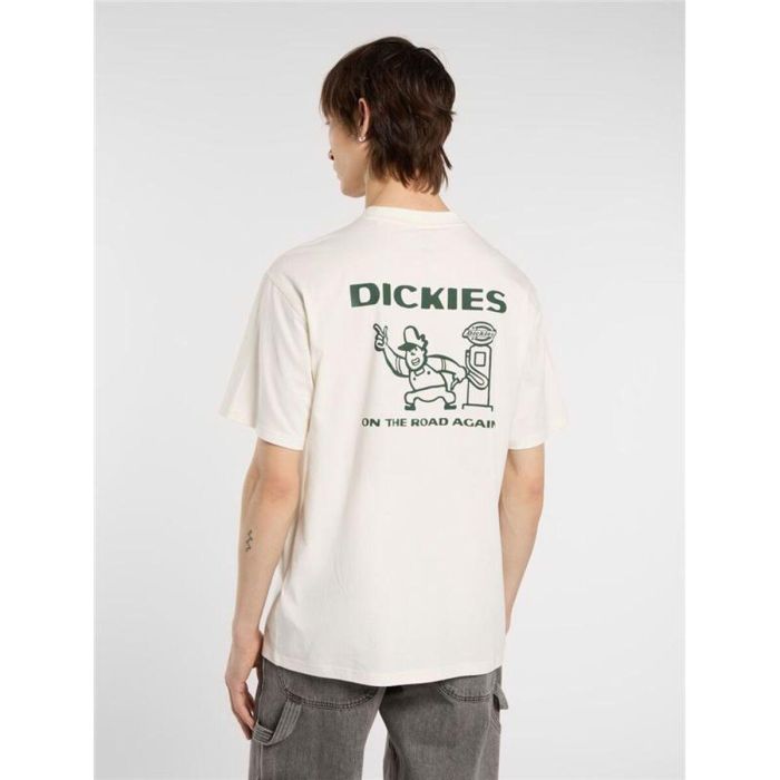 Camiseta de Manga Corta Hombre Dickies Burns Ss Blanco XL 4