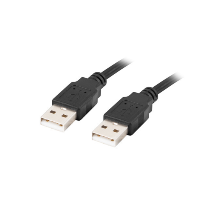 Lanberg CA-USBA-20CU-0018-BK Cable USB 2.0 A a A de Alta Velocidad 0.48 Gbit/s 1.8 m Negro con Conectores Niquelados