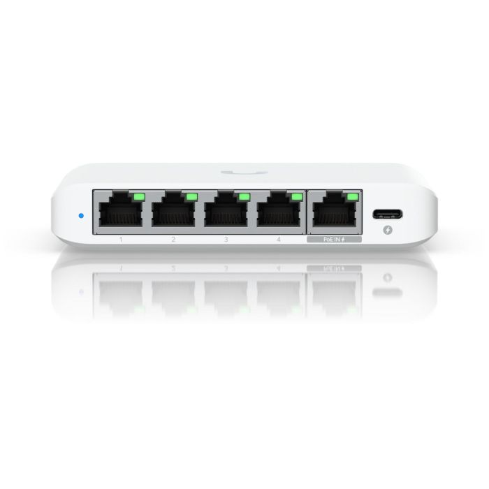 Ubiquiti USW-Flex-2.5G-5 - Switch Gestionado UniFi Flex Mini, 5 Puertos 2.5G Ethernet, PoE, Escritorio