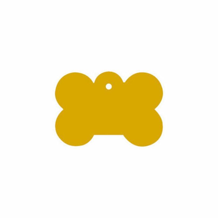 Placa identificativa para collar Imarc Bone Amarillo Dorado 1 Placa identificativa para collar Imarc Bone Amarillo Dorado 1