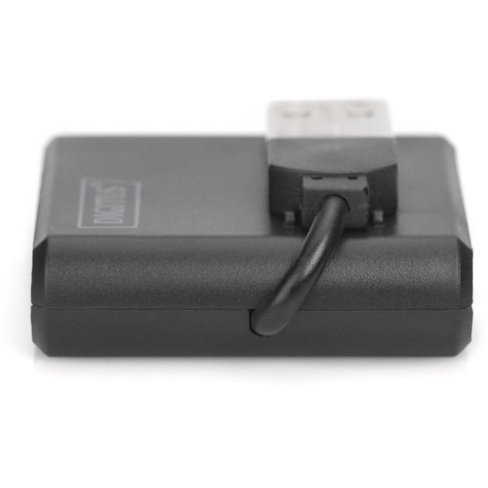 Digitus DN-30200-1 Hub USB 2.0 de 4 puertos, alta velocidad 480 Mbit/s, con cable integrado, color negro 2