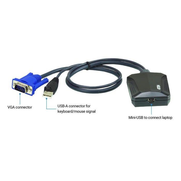 Aten CV211 Adaptador de Consola USB para Laptop, Reemplazo Crash Cart, Diagnóstico y Solución de Problemas de Servidores 4