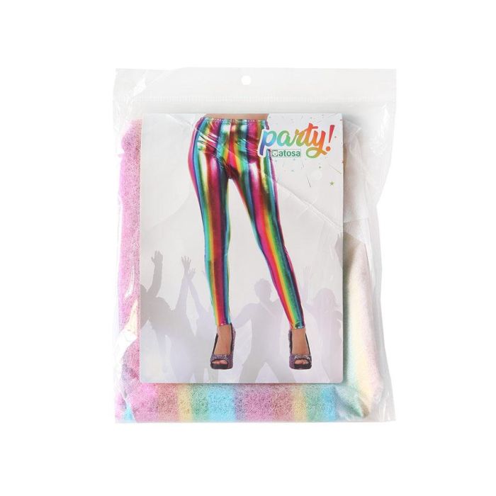 Leggings Multicolor Psicodélico Adulto para Trajes Hippies, Fiestas Neón o Festivales 1 Leggings Multicolor Psicodélico Adulto para Trajes Hippies, Fiestas Neón o Festivales 1
