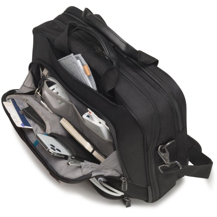 DICOTA Eco Top Traveller PRO Maletín Toploader 14.1" Negro Poliéster Reciclado, Asa, Bandolera, Compartimento Tablet y Documentos 5 DICOTA Eco Top Traveller PRO Maletín Toploader 14.1" Negro Poliéster Reciclado, Asa, Bandolera, Compartimento Tablet y Documentos 5