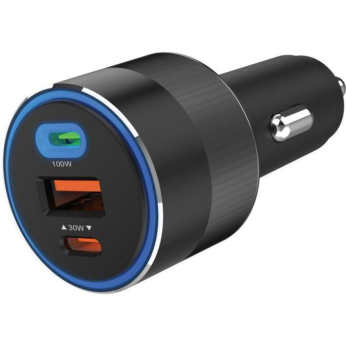 Sandberg Cargador de Coche 3in1 130W USB-C PD para Móviles y Tablets 3