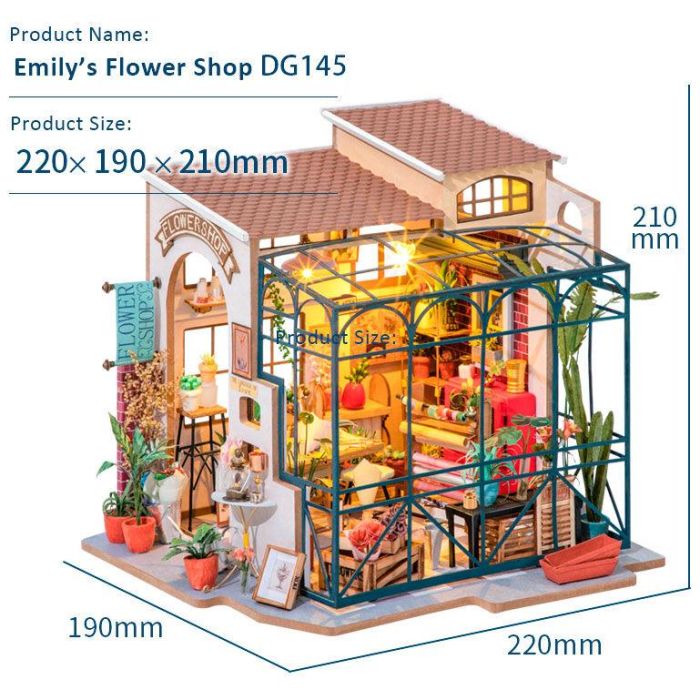Maqueta Casa Miniatura Emily s Flower Shop 258pzs 6