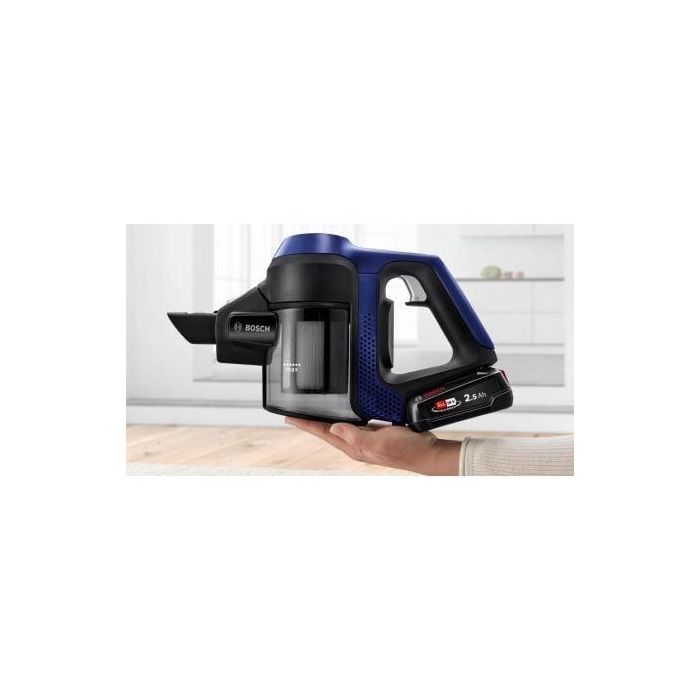 Bosch BBS611MAT Aspirador Escoba Sin Cable Serie 6 Unlimited 18V Autonomía 30 Min Azul Diseño Compacto Made in Germany 4 Bosch BBS611MAT Aspirador Escoba Sin Cable Serie 6 Unlimited 18V Autonomía 30 Min Azul Diseño Compacto Made in Germany 4