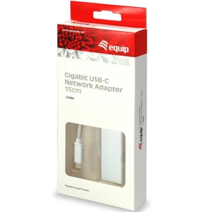 Equip Adaptador USB Tipo C Macho a Gigabit Ethernet Hembra RJ45 15cm 2