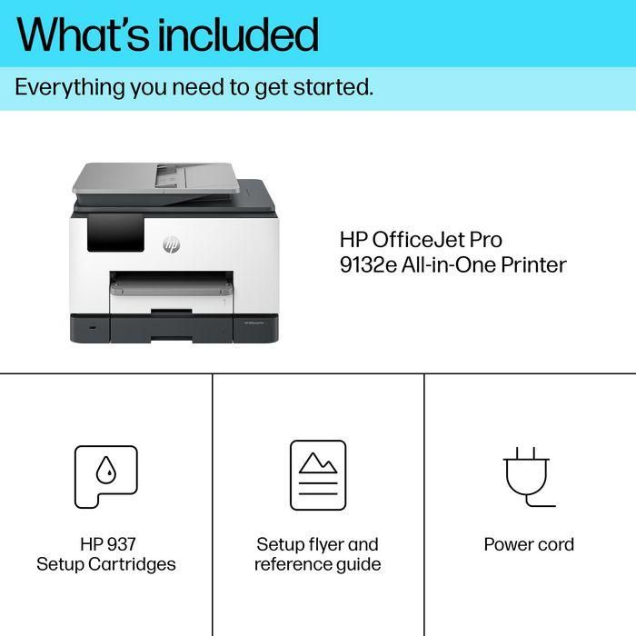 HP 9132e OfficeJet Pro Impresora Multifunción Color Profesional para Negocio, Inyección de Tinta con HP+ e Instant Ink 4 HP 9132e OfficeJet Pro Impresora Multifunción Color Profesional para Negocio, Inyección de Tinta con HP+ e Instant Ink 4