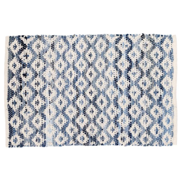 Alfombra Boho DKD Home Decor Azul Blanco 180 x 1 x 120 cm