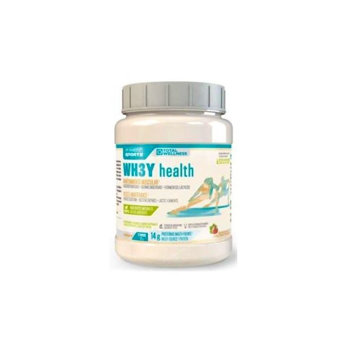 MARNYS Wh3Y (Whey) Health Proteína de Suero Fresa con Trocitos 595g Bote - Mantenimiento y Recuperación Muscular