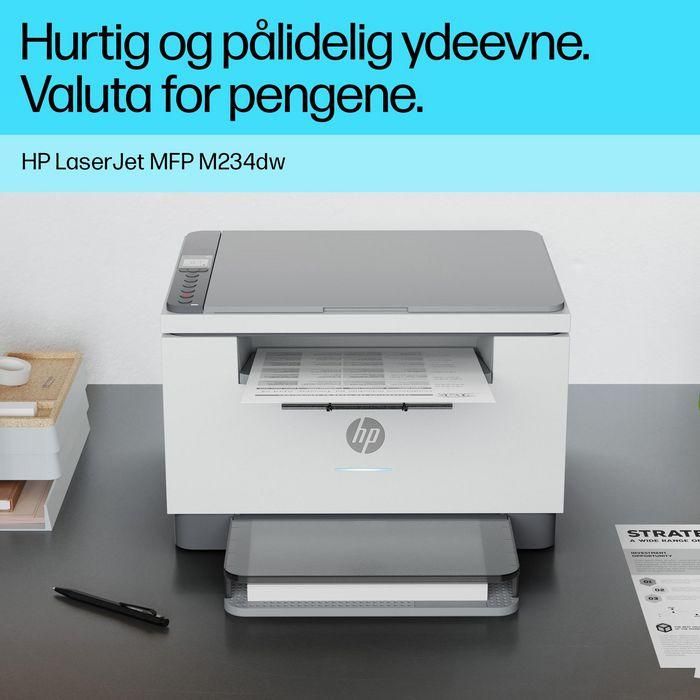 HP Impresora Multifunción Láser Monocromo LaserJet MFP M234dw/ WiFi/ Dúplex/ Blanca 6GW99F 23
