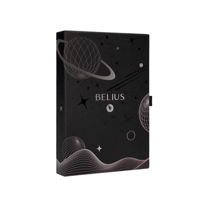 Belius Pluma Space B y Funda de Similpiel, Negro, Tinta Azul, Caja de Diseño Minimalista, Bolígrafo con Estilo 2