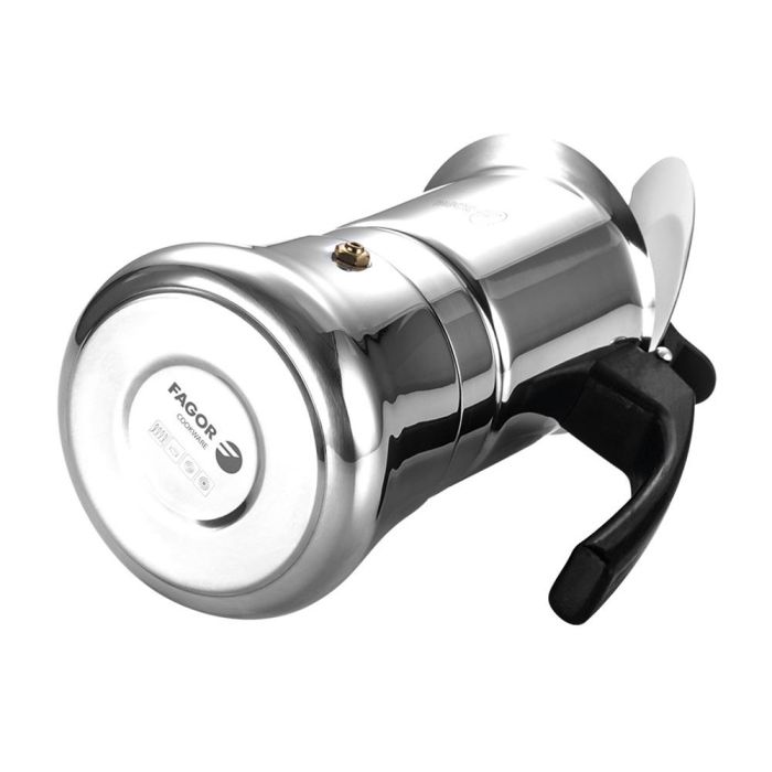 Fagor Cafetera Etnica Acero Inoxidable 18/10, 10 Tazas, Cromado, Junta de Silicona, Mangos Termoaislantes 1 Fagor Cafetera Etnica Acero Inoxidable 18/10, 10 Tazas, Cromado, Junta de Silicona, Mangos Termoaislantes 1