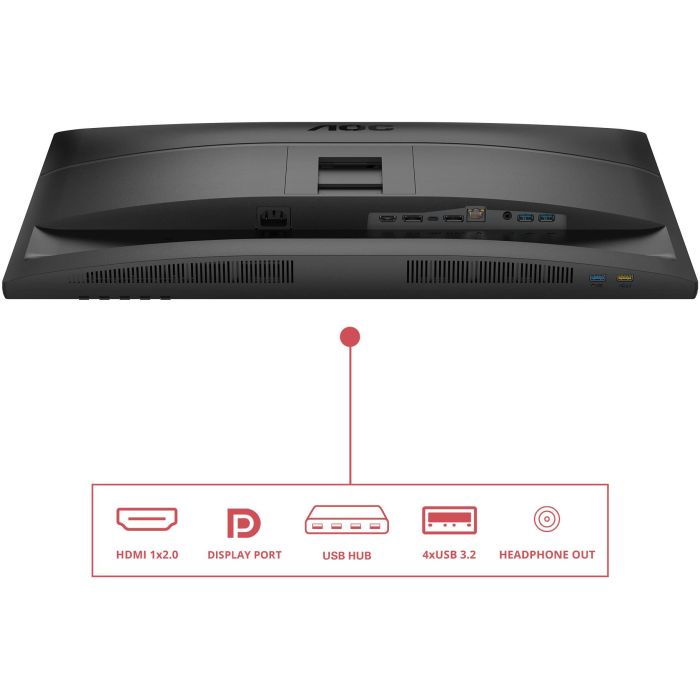 AOC Monitor Q27E4CV 27" Quad HD IPS 4 ms HDMI DP USB-C Lift Negro 15