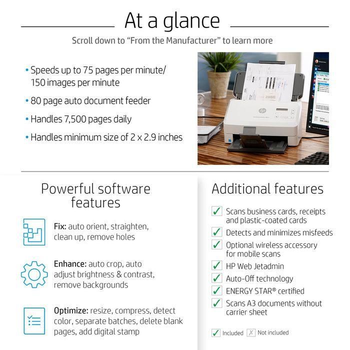 Escáner HP ScanJet Enterprise Flow 7000 S3 75 ppm 7 Escáner HP ScanJet Enterprise Flow 7000 S3 75 ppm 7