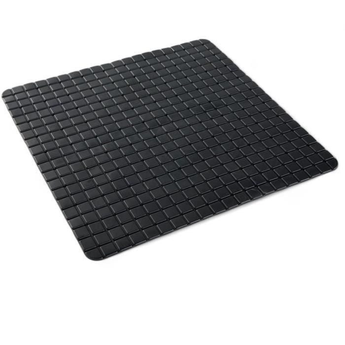 Today TOD3574641271657 - Alfombrilla antideslizante para baño o ducha, cuadrada, 50x50 cm, negra