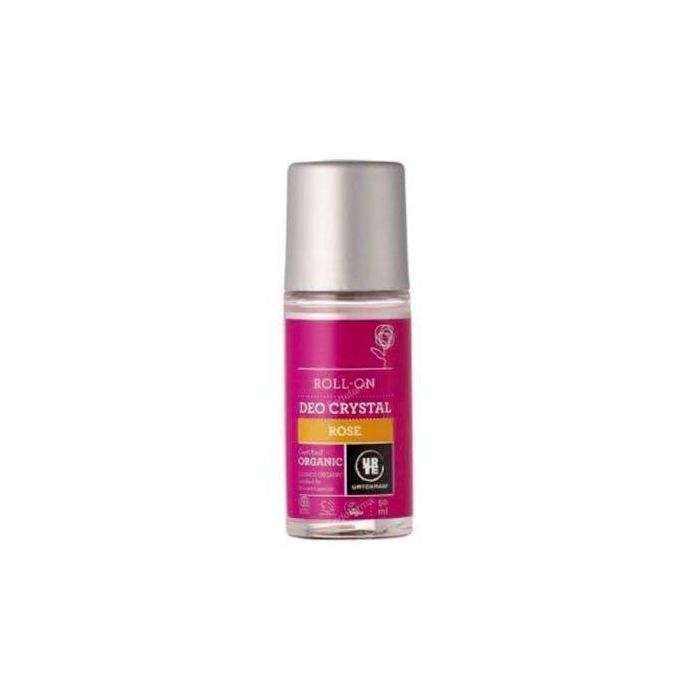 URTEKRAM Desodorante Roll-On Rosas 50ml. Eco Vegan. Con Alumbre y Glicerina, Certificado COSMOS ORGANIC y Vegano