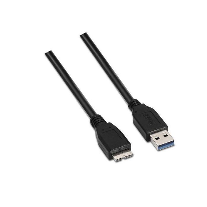 Aisens Cable USB 3.0 Tipo A Macho a Micro B Macho Negro 1.0m 5Gbps