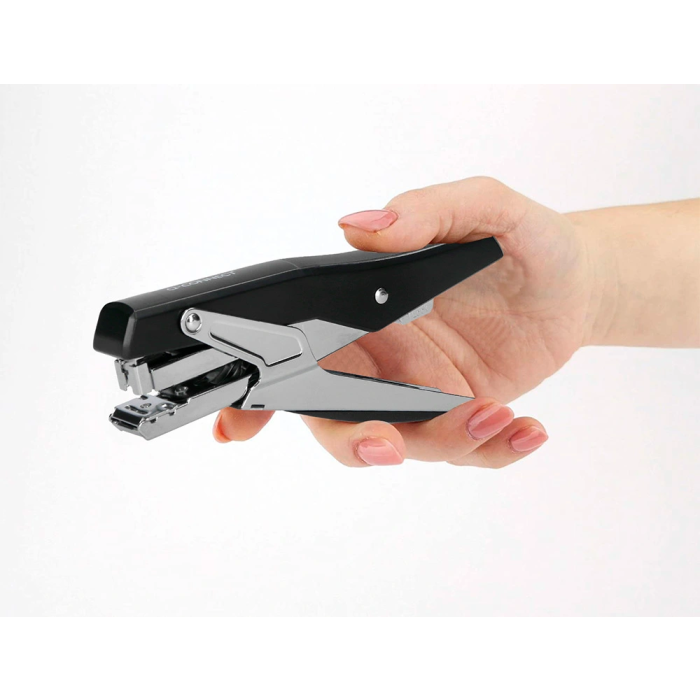 Q-connect Grapadora Tenaza kf14867 Metalizada Negra Tacto Suave Capacidad 25 Hojas Usa Grapas 24/6 y 26/6 4