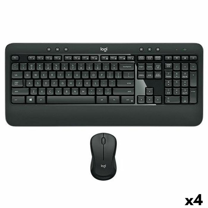 Teclado y Ratón Logitech MK540 Negro Qwerty Español (4 Unidades) 0 Teclado y Ratón Logitech MK540 Negro Qwerty Español (4 Unidades) 0