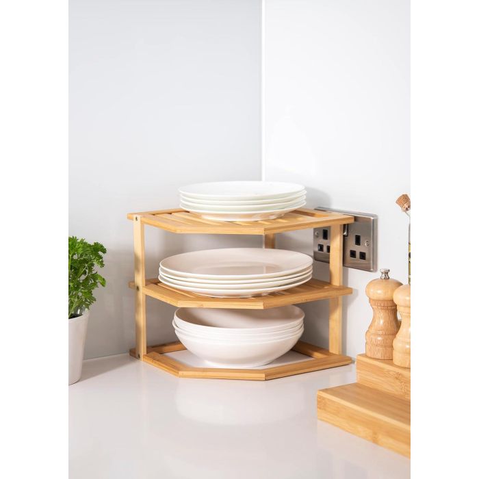 Estantería Rinconera de Cocina en Bambú Quttin (6 Unidades) 1 Estantería Rinconera de Cocina en Bambú Quttin (6 Unidades) 1