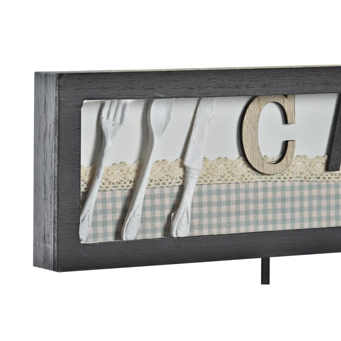 DKD Home Decor Perchero de Pared Shabby Verde, Marrón y Negro con patrón Cafe Vichy de MDF y Metal, 2 Unidades, 4x17x45 cm 2 DKD Home Decor Perchero de Pared Shabby Verde, Marrón y Negro con patrón Cafe Vichy de MDF y Metal, 2 Unidades, 4x17x45 cm 2