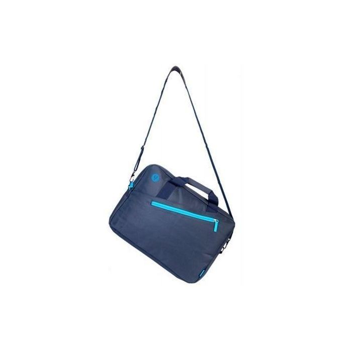 Monray GINGERBLUE Maletín Ginger para Portátiles 15.6" Nylon Resistente, Bolso Bandolera Ajustable, Cinta para Trolley, Azul 2