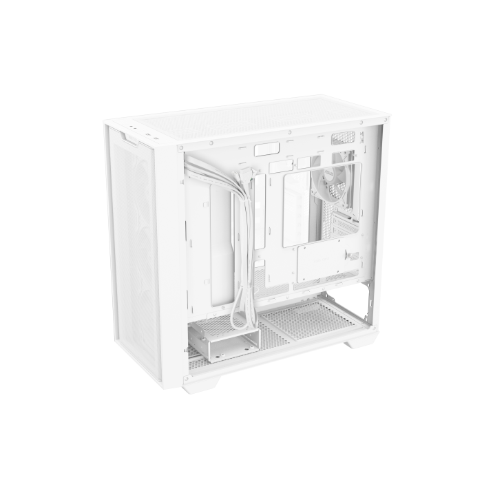 ASUS A21 PLUS - Torre de PC Blanco, Compatible con micro ATX/Mini-ITX, Incluye 4 Ventiladores, Hasta 360mm Radiador, Ref. 90DC00H3-B19000