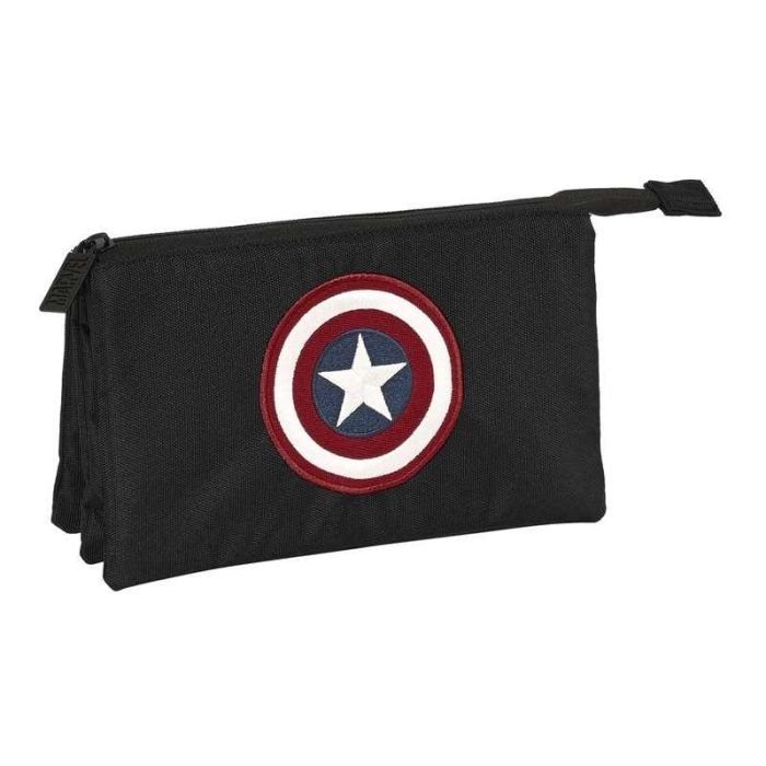 Bolso Escolar Safta Portatodo Capitan America Teen Triple 220x30x120 mm Bolso Escolar Safta Portatodo Capitan America Teen Triple 220x30x120 mm
