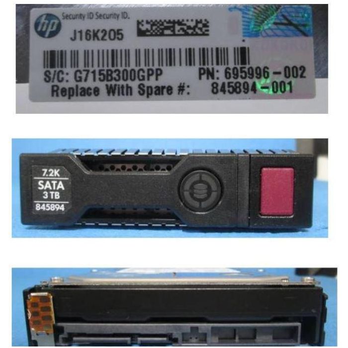 Hewlett Packard Enterprise 3TB, 7200 rpm, 3.5", SATA, 6Gbps - Disco Duro Sustituto Compatible HP