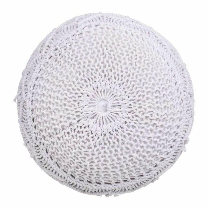 Puff Alexandra House Living Blanco Poliestireno 45 x 40 x 45 cm 2